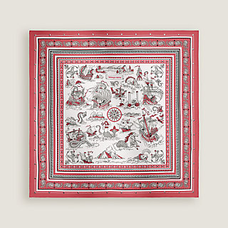 HERMES　カレジェアン　Tatouages Marins Bandana Tatouages Marins Bandana studded scarf 70 | Hermès USA